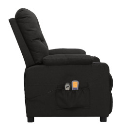 Fauteuil électrique de massage Noir Tissu