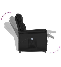 Fauteuil inclinable électrique Noir Similicuir