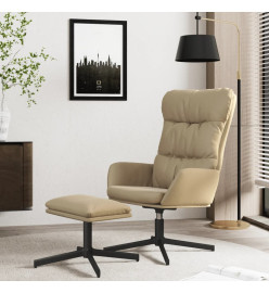 Chaise de relaxation avec repose-pied Cappuccino Similicuir