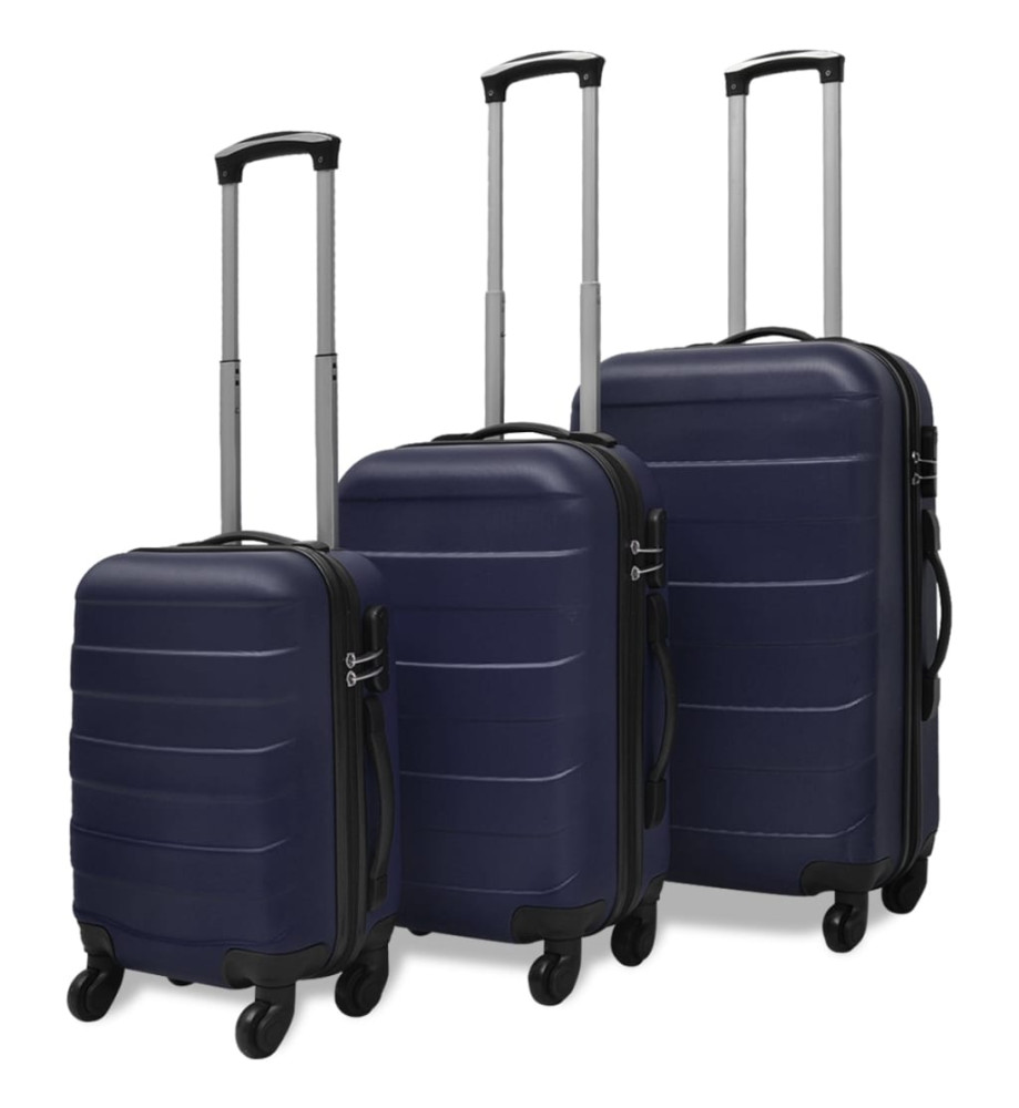 Valise rigide 3 pièces Bleu 45,5/55/66 cm