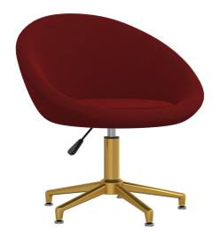 Chaises à manger 6 pcs rouge bordeaux velours