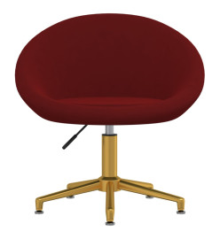 Chaises à manger 6 pcs rouge bordeaux velours