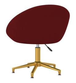 Chaises à manger 6 pcs rouge bordeaux velours