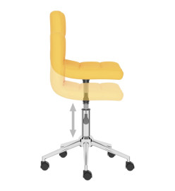 Chaises pivotantes à manger lot de 6 Jaune moutarde Tissu