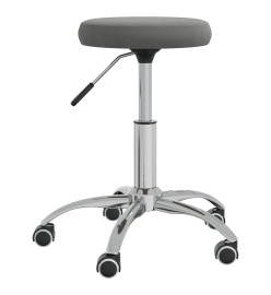 Tabouret de massage Velours Gris foncé