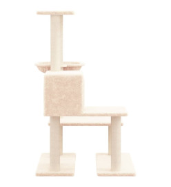 Arbre à chat avec griffoirs en sisal Crème 94,5 cm