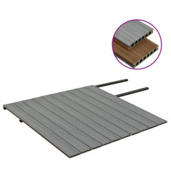 Panneaux de terrasse et accessoires WPC Marron/gris 20 m² 2,2 m