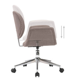 Chaise pivotante de bureau Taupe Tissu