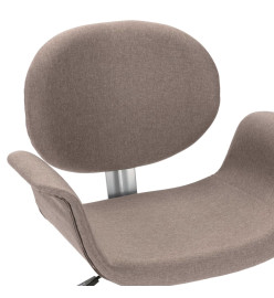 Chaise pivotante de bureau Taupe Tissu