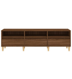 Meuble TV chêne marron 150x30x44,5 cm bois d'ingénierie