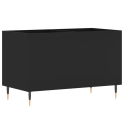 Armoire à disques noir 74,5x38x48 cm bois d'ingénierie