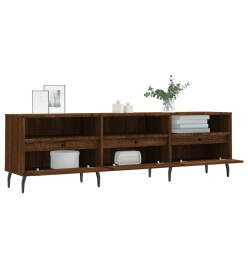 Meuble TV chêne marron 150x30x44,5 cm bois d'ingénierie