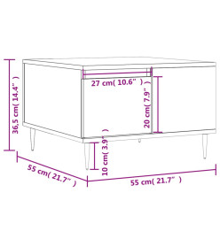 Table basse chêne sonoma 55x55x36,5 cm bois d'ingénierie