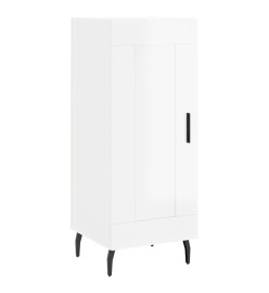 Buffet Blanc brillant 34,5x34x90 cm Bois d'ingénierie