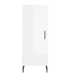 Buffet Blanc brillant 34,5x34x90 cm Bois d'ingénierie