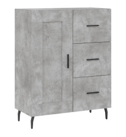 Buffet gris béton 69,5x34x90 cm bois d'ingénierie