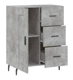 Buffet gris béton 69,5x34x90 cm bois d'ingénierie