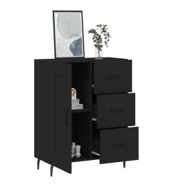 Buffet noir 69,5x34x90 cm bois d'ingénierie