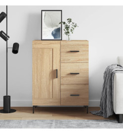 Buffet chêne sonoma 69,5x34x90 cm bois d'ingénierie