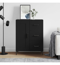 Buffet noir 69,5x34x90 cm bois d'ingénierie
