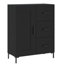 Buffet noir 69,5x34x90 cm bois d'ingénierie