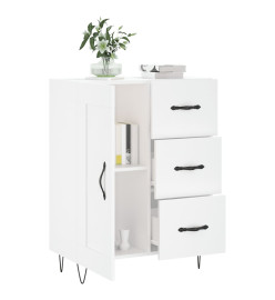 Buffet Blanc brillant 69,5x34x90 cm Bois d'ingénierie