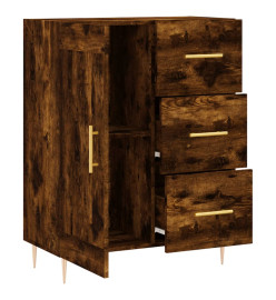 Buffet chêne fumé 69,5x34x90 cm bois d'ingénierie