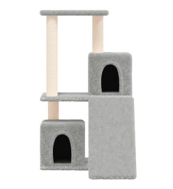 Arbre à chat avec griffoirs en sisal Gris clair 82 cm