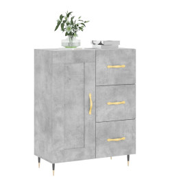 Buffet gris béton 69,5x34x90 cm bois d'ingénierie