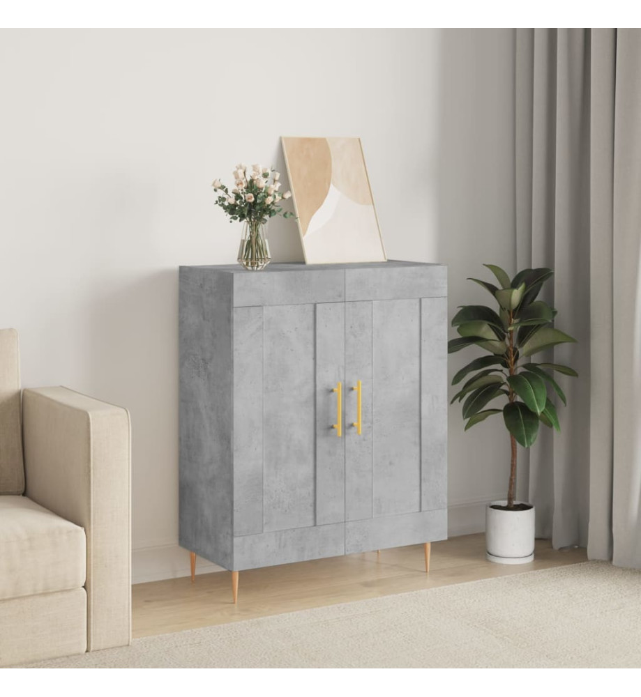 Buffet gris béton 69,5x34x90 cm bois d'ingénierie Buffet gris béton 69,5x34x90 cm bois d'ingénierie