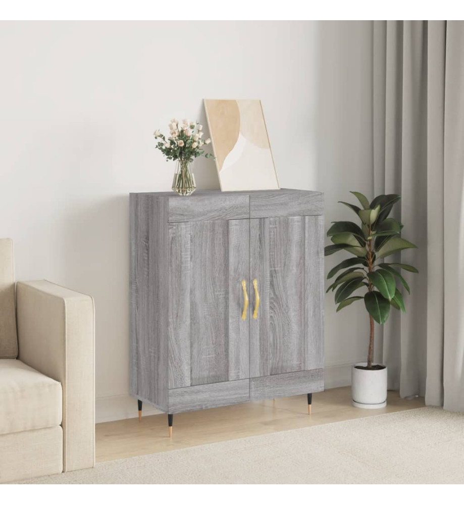 Buffet sonoma gris 69,5x34x90 cm bois d'ingénierie Buffet sonoma gris 69,5x34x90 cm bois d'ingénierie