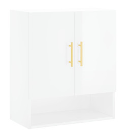 Armoire murale Blanc brillant 60x31x70 cm Bois d'ingénierie