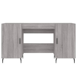 Bureau sonoma gris 140x50x75 cm bois d'ingénierie