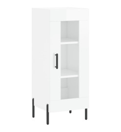 Buffet Blanc brillant 34,5x34x90 cm Bois d'ingénierie