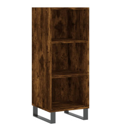 Buffet chêne fumé 34,5x32,5x90 cm bois d'ingénierie