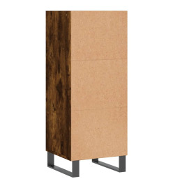 Buffet chêne fumé 34,5x32,5x90 cm bois d'ingénierie