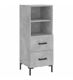 Buffet Gris béton 34,5x34x90 cm Bois d'ingénierie