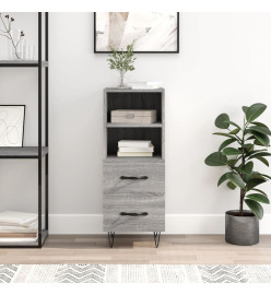 Buffet Sonoma gris 34,5x34x90 cm Bois d'ingénierie