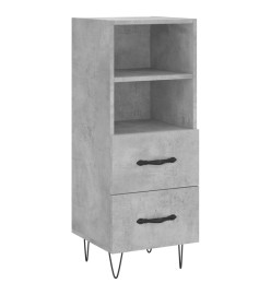 Buffet Gris béton 34,5x34x90 cm Bois d'ingénierie