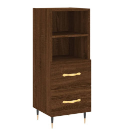 Buffet Chêne marron 34,5x34x90 cm Bois d'ingénierie