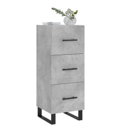 Buffet Gris béton 34,5x34x90 cm Bois d'ingénierie