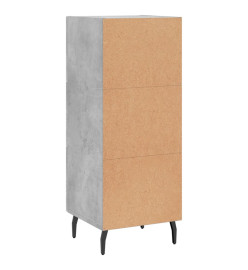 Buffet Gris béton 34,5x34x90 cm Bois d'ingénierie