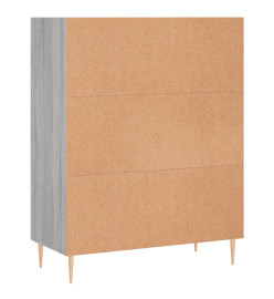 Bibliothèque sonoma gris 69,5x32,5x90 cm bois d'ingénierie