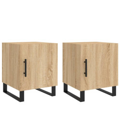 Tables de chevet 2 pcs chêne sonoma 40x40x50 cm bois ingénierie