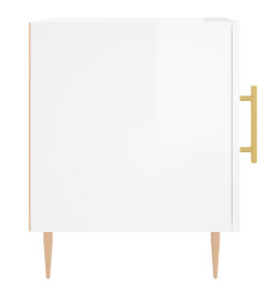 Tables de chevet 2 pcs blanc brillant 40x40x50 cm