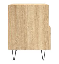 Table de chevet chêne sonoma 40x35x47,5 cm bois d’ingénierie