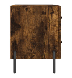 Table de chevet chêne fumé 40x35x47,5 cm bois d’ingénierie