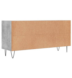 Meuble TV gris béton 103,5x30x50 cm bois d'ingénierie