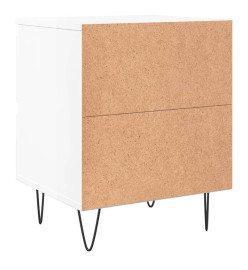 Tables de chevet 2 pcs blanc brillant 40x35x50 cm