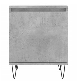 Table de chevet gris béton 40x30x50 cm bois d'ingénierie